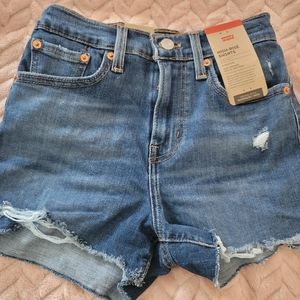 Levi's Women's High Rise Shorts Chelsea When Dark Indigo